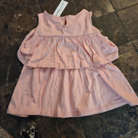 Janie and Jack tiered Ruffle 100% cotton jersey top Quartz pink Size 6 NWT - Picture 5 of 6
